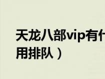 天龙八部vip有什么好处（天龙八部vip几不用排队）