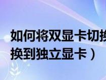 如何将双显卡切换到独立显卡（双显卡怎么切换到独立显卡）