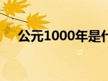 公元1000年是什么时候（公元1000年）