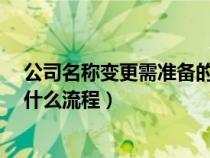 公司名称变更需准备的材料及程序和方法?（公司名称变更什么流程）