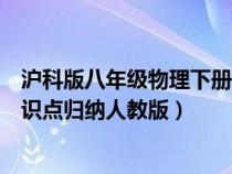 沪科版八年级物理下册知识点归纳汇总（八年级物理下册知识点归纳人教版）