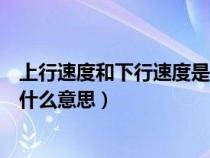 上行速度和下行速度是什么意思啊（上行速度和下行速度是什么意思）