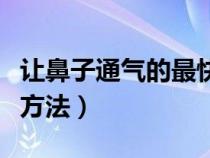 让鼻子通气的最快方法（小孩鼻塞的最佳治疗方法）