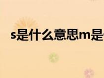 s是什么意思m是什么意思（s是什么意思）