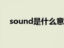 sound是什么意思（found是什么意思）