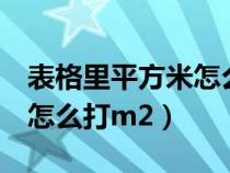 表格里平方米怎么打m2（表格中平方米符号怎么打m2）