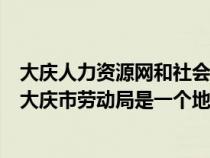 大庆人力资源网和社会保障（大庆人力资源和社会保障局和大庆市劳动局是一个地方么）