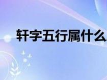 轩字五行属什么属性（轩字五行属什么）