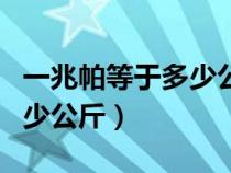 一兆帕等于多少公斤多大面积（一兆帕等于多少公斤）