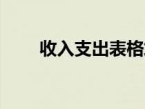 收入支出表格式（收入支出表模板）