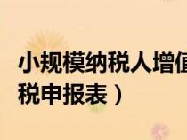 小规模纳税人增值税申报模板（小规模纳增值税申报表）