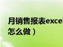 月销售报表excel模板怎么做（每月销售报表怎么做）