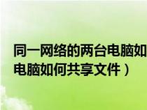 同一网络的两台电脑如何共享传输文件（同一个网络下两台电脑如何共享文件）