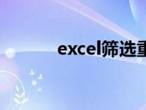 excel筛选重复项（excel筛选）