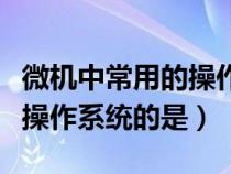 微机中常用的操作系统（下列也属于常用微机操作系统的是）