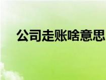 公司走账啥意思（公司走账是什么意思）