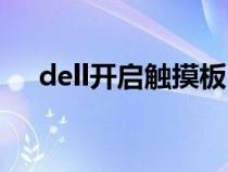 dell开启触摸板（dell触摸板怎么打开）