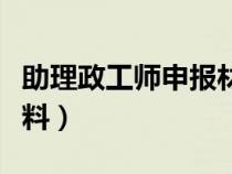 助理政工师申报材料模板（助理政工师申报材料）