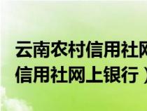 云南农村信用社网上银行app下载安装（云南信用社网上银行）