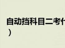 自动挡科目二考什么内容（科目二考什么内容）