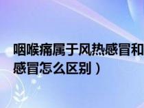 咽喉痛属于风热感冒和风寒感冒怎么区别（风热感冒和风寒感冒怎么区别）