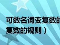 可数名词变复数的规则有哪几点（可数名词变复数的规则）