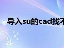 导入su的cad找不到（cad导入su找不到）