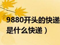 9880开头的快递单号是什么快递（9880开头是什么快递）