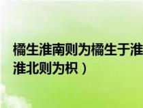 橘生淮南则为橘生于淮北则为枳地理（橘生淮南则为橘生于淮北则为枳）