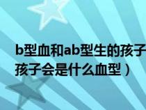 b型血和ab型生的孩子是什么血型的（b型血和ab型血生的孩子会是什么血型）