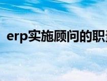 erp实施顾问的职责（什么是ERP实施顾问）