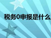 税务0申报是什么意思（0申报是什么意思）