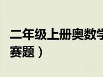 二年级上册奥数学奥数题（二年级上册奥数竞赛题）