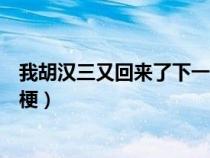 我胡汉三又回来了下一句怎么接（我胡汉三又回来了是什么梗）