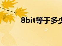 8bit等于多少（8bit是什么意思）