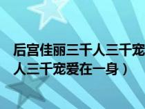 后宫佳丽三千人三千宠爱在一身指的是哪个（后宫佳丽三千人三千宠爱在一身）