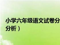 小学六年级语文试卷分析报告（人教版小学六年级语文试卷分析）