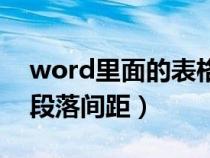 word里面的表格段落间距（word文档表格段落间距）