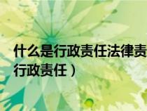 什么是行政责任法律责任和道德责任更具有灵活性（什么是行政责任）