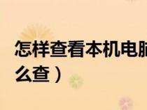 怎样查看本机电脑ip地址（本机电脑ip地址怎么查）