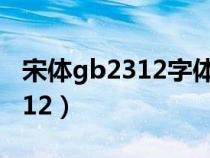 宋体gb2312字体在word叫什么（宋体gb2312）