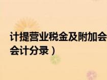 计提营业税金及附加会计分录怎么填（计提营业税金及附加会计分录）