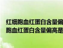 红细胞血红蛋白含量偏高是什么意思和喝酒有关系吗（红细胞血红蛋白含量偏高是什么意思）