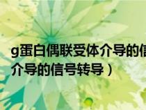 g蛋白偶联受体介导的信号转导途径的特点（g蛋白偶联受体介导的信号转导）