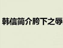 韩信简介胯下之辱是谁（韩信简介胯下之辱）