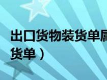 出口货物装货单属于备案单证吗（出口货物装货单）