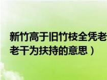 新竹高于旧竹枝全凭老干为扶持读音（新竹高于旧竹枝全凭老干为扶持的意思）