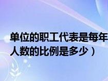 单位的职工代表是每年选的还是终身制（职工代表应占单位人数的比例是多少）