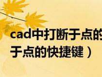 cad中打断于点的快捷键是什么（CAD中打断于点的快捷键）