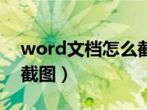 word文档怎么截图发微信（word文档怎么截图）